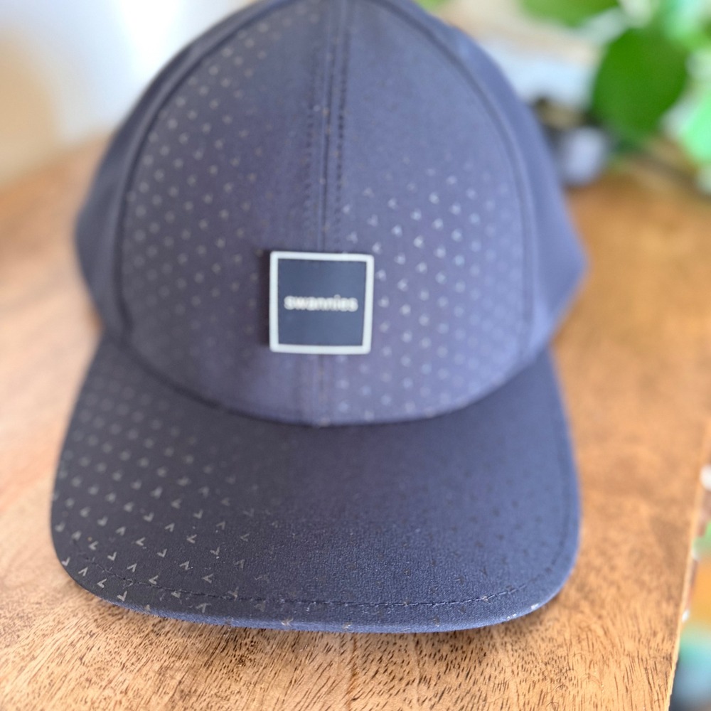 Swannies Golf Navy Blue Tonal Geo Print Performance SnapBack Cap OSFM Golfcore